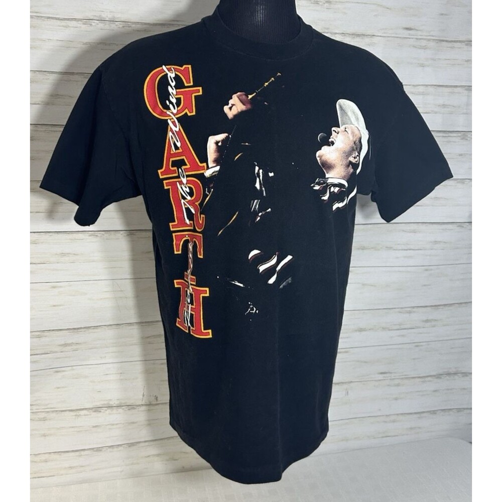 Vtg. Hanes Beefy T LARGE Garth Brooks Ropin The Wind Single Stitch T-Shirt Adult